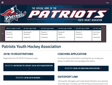Tablet Screenshot of patriotshockey.org